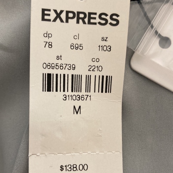 Express short green & white blazer, faux pockets size Medium - Picture 13 of 15